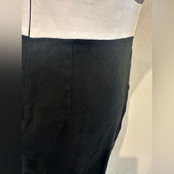 L'agence | Color Block Sheath Dress Linen Lambskin Size 10 - Picture 9 of 13
